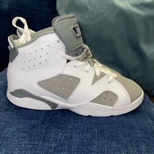 Jordan Kids White and Gray Sneakers